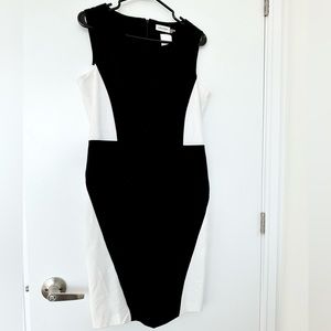 Calvin Klein black and white dress size 8